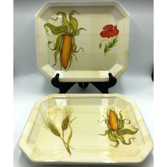 Ceramica Due Torri Set of 2 Square Platters - Picture 3 of 10